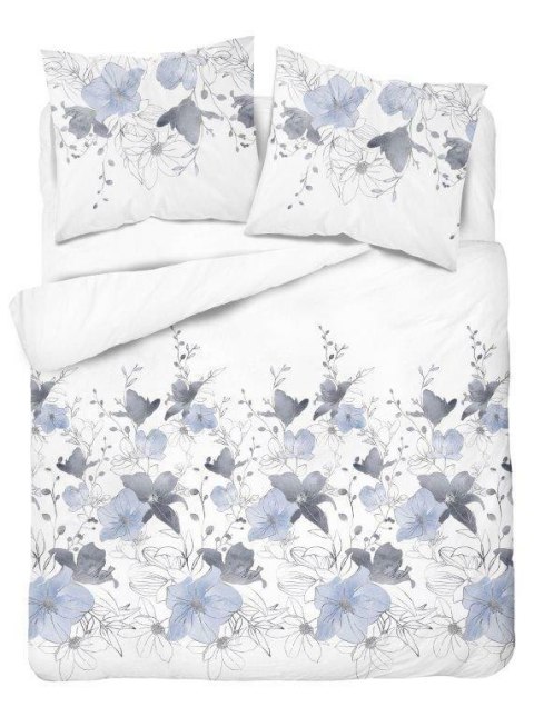 Pościel satynowa 180x200 biała niebieska kwiaty 4397 A Home Satin 122 Pościel satynowa 180x200 biała niebieska kwiaty 4397 A Home Satin 122