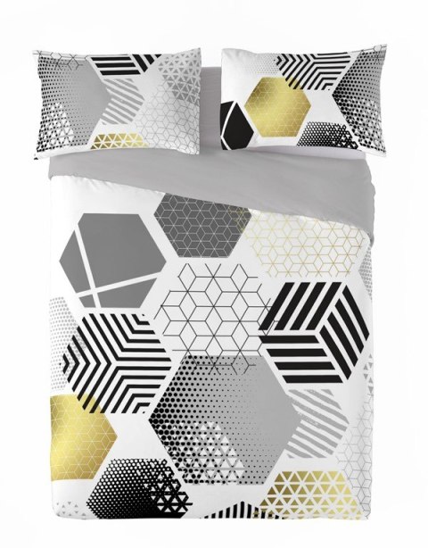 Pościel satynowa 220x200 geometria szara żółta Prestige 1 Pościel satynowa 220x200 geometria szara żółta Prestige 1