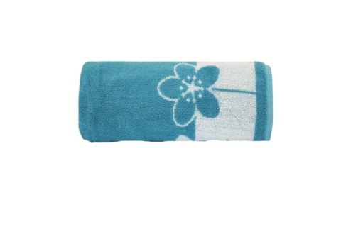 Ręcznik Paloma 2 70x140 aqua turkusowy kwiatki 450g/m2 Greno Ręcznik Paloma 2 70x140 aqua turkusowy kwiatki 450g/m2 Greno