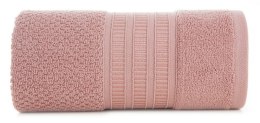 Ręcznik Rosita 70x140 pudrowy różowy o ryżowej strukturze 500g/m2 Eurofirany