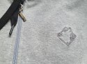 Dres męski 890 szary melanż 3XL bawełniany rozpinany z kapturem