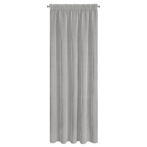 Firana 140x300 Kim srebrna gotowa na taśmie z lekkiej przewiewnej tkaniny Eurofirany Firana 140x300 Kim srebrna gotowa na taśmie z lekkiej przewiewnej tkaniny Eurofirany