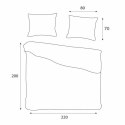 Pościel bambusowa 220x200 szara paski satyna bawełniana jednobarwna 2 poszewki 70x80 Bamboo 23