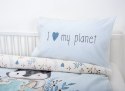 Pościel bawełniana 100x135 Pingwin kremowa błękitna dziecięca do łóżeczka H23 Pościel bawełniana 100x135 Pingwin kremowa błękitna dziecięca do łóżeczka H23