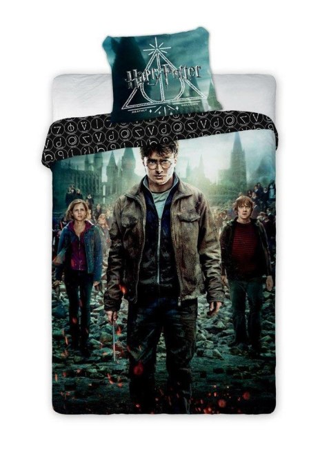 Pościel bawełniana 140x200 Harry Potter 003 czarna turkusowa ciemna młodzieżowa 70x90 Faro Pościel bawełniana 140x200 Harry Potter 003 czarna turkusowa ciemna młodzieżowa 70x90 Faro