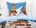 Pościel bawełniana 140x200 IDefix i niezłomni niebieska kolorowa poszewka 70x90 H23 Pościel bawełniana 140x200 IDefix i niezłomni niebieska kolorowa poszewka 70x90 H23