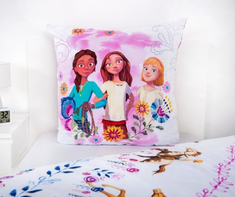 Pościel bawełniana 140x200 Spirit Konie najlepsze przyjaciółki dziewczynek różowa poszewka 70x90 H23 Pościel bawełniana 140x200 Spirit Konie najlepsze przyjaciółki dziewczynek różowa poszewka 70x90 H23