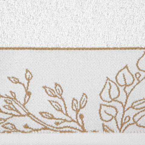 Ręcznik 50x90 Blanca 7 biały złoty liście 500g/2 frotte Limited Collection Eurofirany Ręcznik 50x90 Blanca 7 biały złoty liście 500g/2 frotte Limited Collection Eurofirany