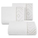 Ręcznik 50x90 Blanka 9 biały złoty geomatria 500g/2 frotte Limited Collection Eurofirany Ręcznik 50x90 Blanka 9 biały złoty geomatria 500g/2 frotte Limited Collection Eurofirany