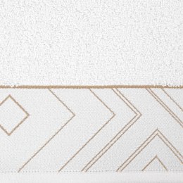 Ręcznik 70x140 Blanca 9 biały złoty geometria 500g/2 frotte Limited Collection Eurofirany