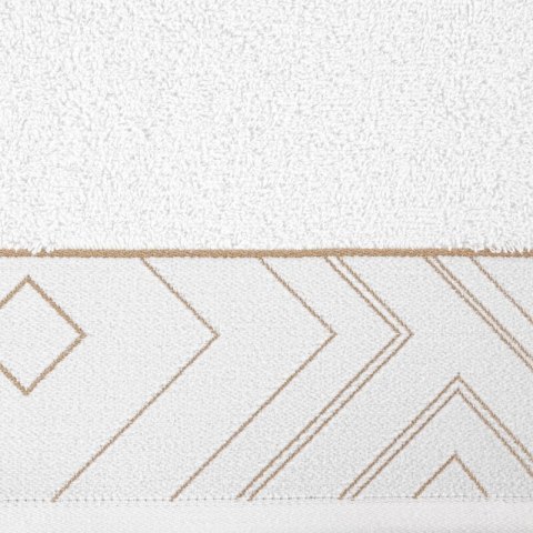 Ręcznik 70x140 Blanca 9 biały złoty geometria 500g/2 frotte Limited Collection Eurofirany