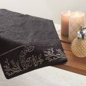 Ręcznik 70x140 Victoria 7 czarny złoty liście 500g/2 frotte Limited Collection Eurofirany Ręcznik 70x140 Victoria 7 czarny złoty liście 500g/2 frotte Limited Collection Eurofirany