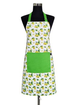 Fartuch kuchenny 60x75 Lemon biały żółty zielony cytryny bawełniany I 23