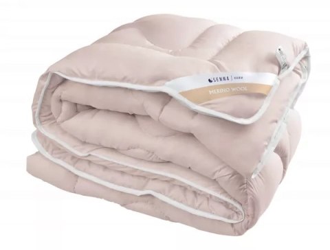 Kołdra wełniana 155x200 Merino Wool różowa 2,1 kg 100% naturalna wełna owcza Inter Widex
