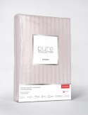Pościel adamaszkowa 220x200 pudrowa różowa jednobarwna paski 1 cm Pure Pościel adamaszkowa 220x200 pudrowa różowa jednobarwna paski 1 cm Pure