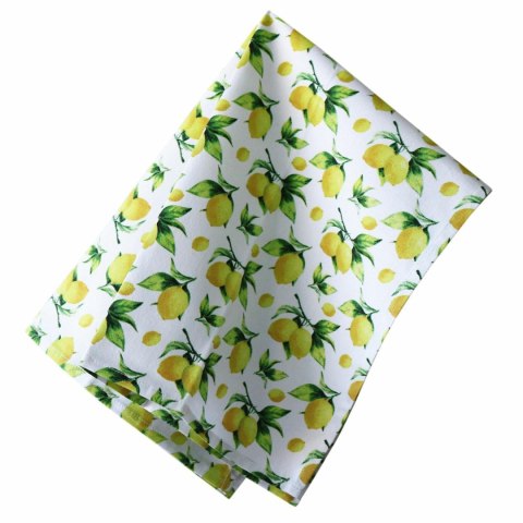Ścierka kuchenna 45x65 Lemon biała zielona żółta bawełniana I 23 Ścierka kuchenna 45x65 Lemon biała zielona żółta bawełniana I 23