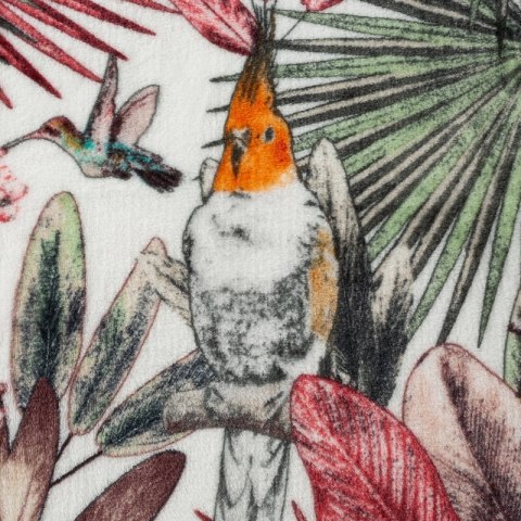 Koc narzuta z mikrofibry 150x200 Parrot liście zielony różowy D91 Koc narzuta z mikrofibry 150x200 Parrot liście zielony różowy D91