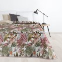 Narzuta dekoracyjna 170x210 Parrot zielona różowa liście papugi welurowa D91 Narzuta dekoracyjna 170x210 Parrot zielona różowa liście papugi welurowa D91