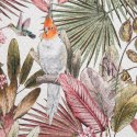 Narzuta dekoracyjna 170x210 Parrot zielona różowa liście papugi welurowa D91 Narzuta dekoracyjna 170x210 Parrot zielona różowa liście papugi welurowa D91