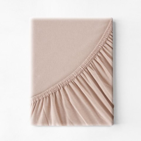 Prześcieradło jersey 3 z gumką 120x200 beżowe na wysoki materac 25 cm 140 g/m2 Eurofirany Prześcieradło jersey 3 z gumką 120x200 beżowe na wysoki materac 25 cm 140 g/m2 Eurofirany