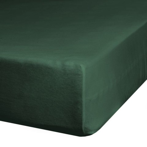 Prześcieradło jersey 3 z gumką 120x200 zielone butelkowe na wysoki materac 25 cm 140 g/m2 Eurofirany Prześcieradło jersey 3 z gumką 120x200 zielone butelkowe na wysoki materac 25 cm 140 g/m2 Eurofirany