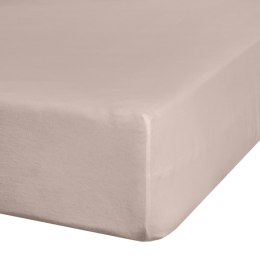 Prześcieradło jersey 3 z gumką 140x200 beżowe na wysoki materac 30 cm 140 g/m2 Eurofirany