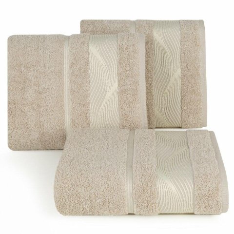 Ręcznik Sylwia 2 50x90 beżowy 500 g/m2 frotte Eurofirany Ręcznik Sylwia 2 50x90 beżowy 500 g/m2 frotte Eurofirany