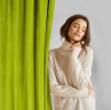 Zasłona 140x300 oliwkowa welurowa gotowa na taśmie Pierre Cardin 1