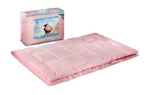 Kołdra antyalergiczna 160x200 Aksamitna różowa 1,4kg 100% microfibra AMW Kołdra antyalergiczna 160x200 Aksamitna różowa 1,4kg 100% microfibra AMW