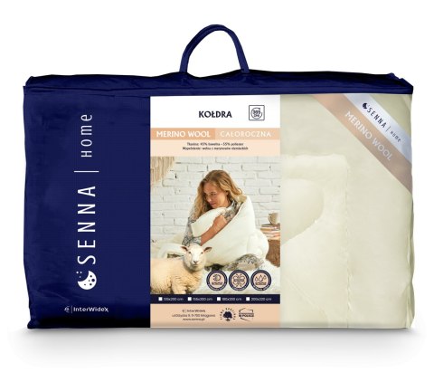 Kołdra wełniana 200x220 Merino Wool ekri 100% naturalna wełna owcza Inter Widex Kołdra wełniana 200x220 Merino Wool ekri 100% naturalna wełna owcza Inter Widex
