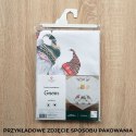Bieżnik świąteczny wodoodporny 38x160 Gnom różowy szary PBN009/KSP/C02/038160/1