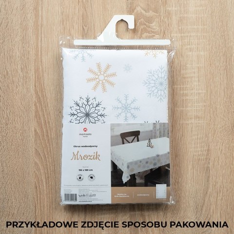 Bieżnik świąteczny wodoodporny 40x140 Velvet czerwony śnieżki z metalicznym zdobieniem TBN001/KSP/043/040140/1 Bieżnik świąteczny wodoodporny 40x140 Velvet czerwony śnieżki z metalicznym zdobieniem TBN001/KSP/043/040140/1