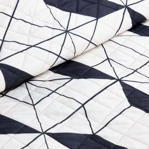 Narzuta dekoracyjna 170x210 Geo 1 kremowa czarna geometryczna D91 A Narzuta dekoracyjna 170x210 Geo 1 kremowa czarna geometryczna D91 A