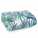Narzuta dekoracyjna 170x210 Palms 2 biała turkusowa liście D91 A