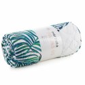 Narzuta dekoracyjna 170x210 Palms 2 biała turkusowa liście D91 A