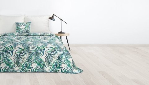 Narzuta dekoracyjna 220x240 Palms 2 biała turkusowa liście D91 A Narzuta dekoracyjna 220x240 Palms 2 biała turkusowa liście D91 A