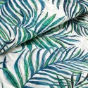 Narzuta dekoracyjna 220x240 Palms 2 biała turkusowa liście D91 A Narzuta dekoracyjna 220x240 Palms 2 biała turkusowa liście D91 A