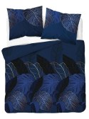 Pościel satynowa 180x200 4456 B granatowa złota liście Home Satin 126 Pościel satynowa 180x200 4456 B granatowa złota liście Home Satin 126