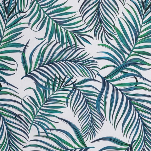 Pościel z mikrofibry 140x200 Palms 2 biała turkusowa liście D91 A Pościel z mikrofibry 140x200 Palms 2 biała turkusowa liście D91 A