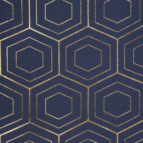 Zasłona 135x250 Kaja granatowa złota geometryczna gotowa na przelotkach Eurofirany E11 Zasłona 135x250 Kaja granatowa złota geometryczna gotowa na przelotkach Eurofirany E11