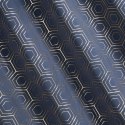Zasłona 135x250 Kaja granatowa złota geometryczna gotowa na przelotkach Eurofirany E11 Zasłona 135x250 Kaja granatowa złota geometryczna gotowa na przelotkach Eurofirany E11
