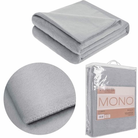 Koc bawełniany akrylowy 150x200 Mono pled szary I23 Koc bawełniany akrylowy 150x200 Mono pled szary I23