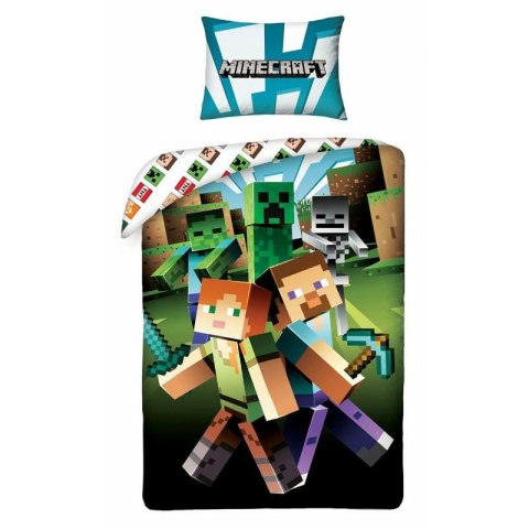 Pościel bawełniana 140x200 Minecraft dziecięca z poszewką 70x90 Kids 09 Pościel bawełniana 140x200 Minecraft dziecięca z poszewką 70x90 Kids 09