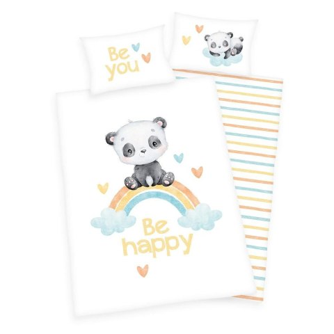 Pościel flanelowa 100x135 Panda biała tęczowa kolorowa dziecięca do łóżeczka 2023 Pościel flanelowa 100x135 Panda biała tęczowa kolorowa dziecięca do łóżeczka 2023