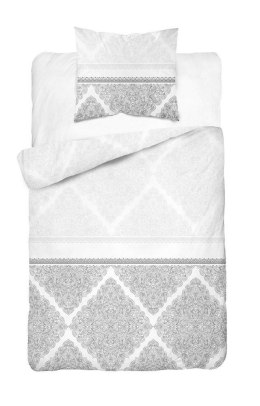 Pościel flanelowa 140x200 szara geometria ornamenty pasy 4514 B Flanela 2023