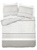 Pościel flanelowa 220x200 beżowa pasy ornamenty 4520 B Flanela 2023 Pościel flanelowa 220x200 beżowa pasy ornamenty 4520 B Flanela 2023