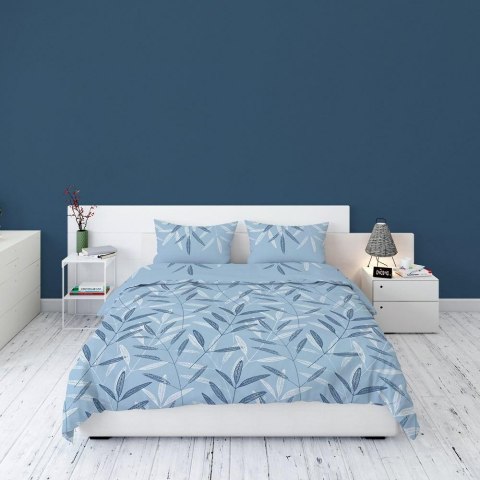 Pościel flanelowa 220x200 niebieska liście łąka 4519 B Flanela 2023 Pościel flanelowa 220x200 niebieska liście łąka 4519 B Flanela 2023