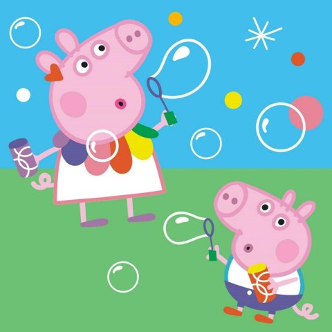 Ręcznik magiczny 30x30 cm Świnka Peppa bańki mydlane niebieski Magic Ręcznik magiczny 30x30 cm Świnka Peppa bańki mydlane niebieski Magic