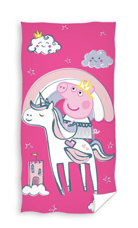 Ręcznik plażowy 70x140 Świnka Peppa Pig jednorożec bawełniany Summer