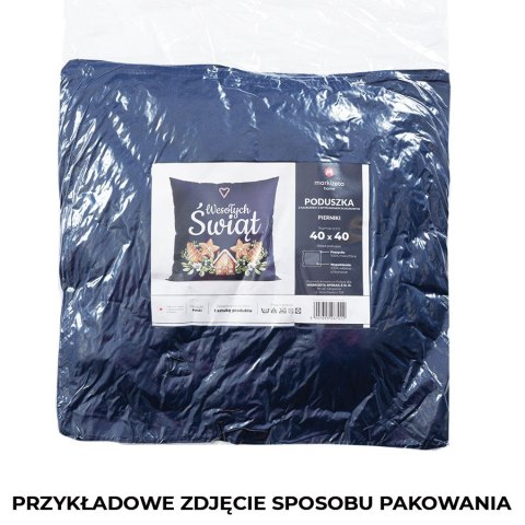Poduszka świąteczna dwustronna z mikrofibry 40x40 Pierniki granatowa z wypełnieniem silikonu TBN016/SIL/002/040040/1 Poduszka świąteczna dwustronna z mikrofibry 40x40 Pierniki granatowa z wypełnieniem silikonu TBN016/SIL/002/040040/1